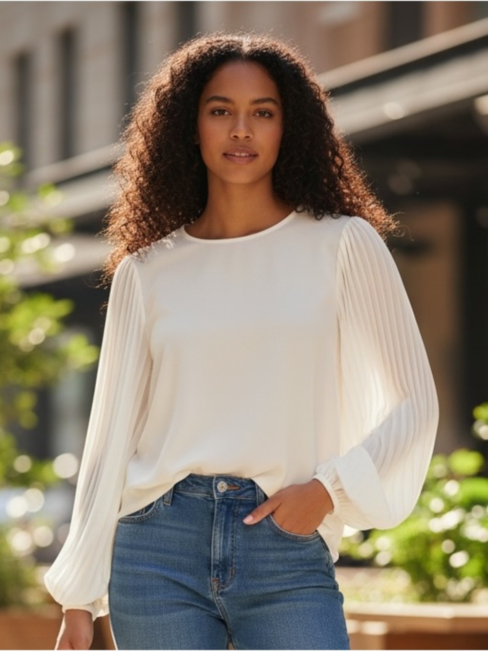 Express Cream Blouse